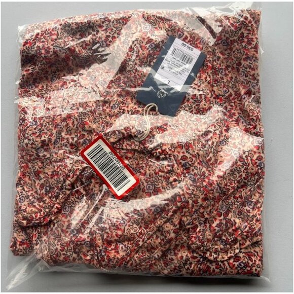 Universal Thread Women's Sleeveless Short Pintuck Dress Pink Floral Large - Picture 2 of 3